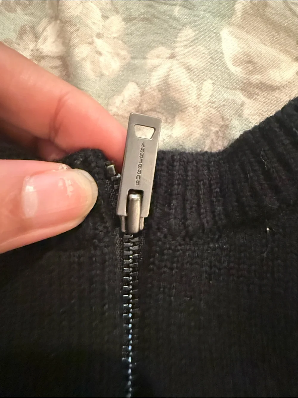 Burberry Black, Beige and Red Plaid Crewneck Dress